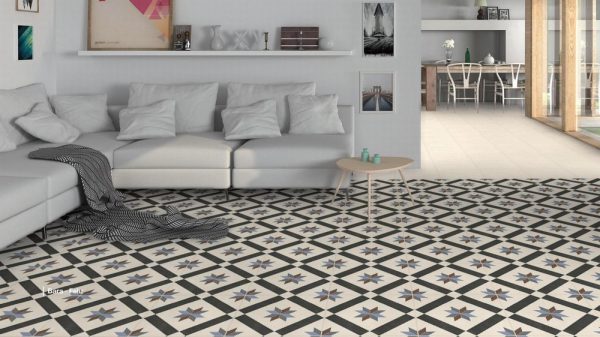 Bara Marfil Patterned Porcelain Floor Tiles 33x33cm