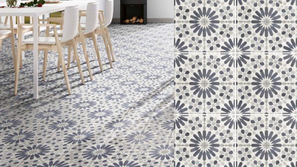 Marrakech Blue Patterned Wall & Floor Tiles 44x44cm