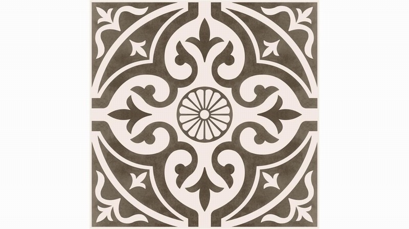 Devonstone Grey Patterned Feature Floor, Brown And White Patterned Floor Tiles