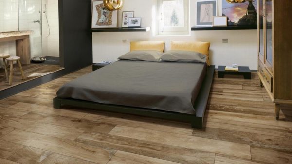 Woodmania Caramel Wood Effect Floor Tiles 20x120cm