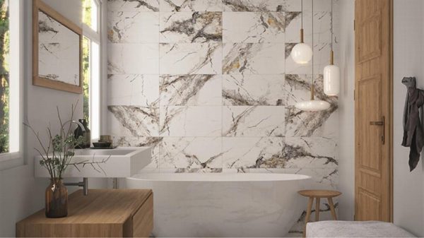 Marble Effect Bathroom Tiles