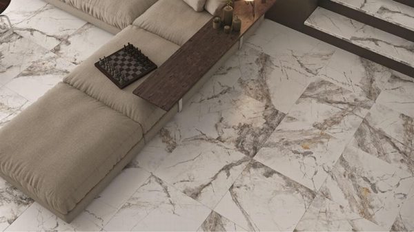 Invisible Marble Polished Porcelain Wall & Floor Tiles 60x60cm