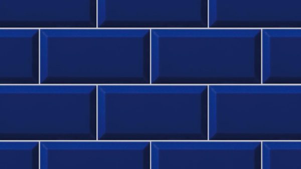 Bisel Brillo Azul Glossy Metro Wall Tiles 10x20cm