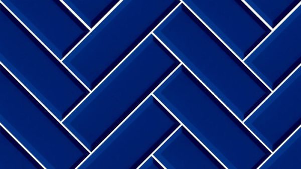 Bisel Brillo Azul Glossy Metro Wall Tiles 10x30cm